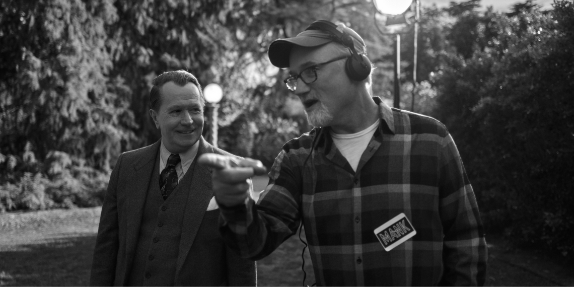 David Fincher pri výrobe filmu Mank © 2021 Netflix