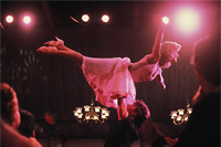 Jennifer Grey ako Baby a Patric Swauze ako Johnny v romantickom filme Hriešny tanec (Dirty Dancing, 1987)