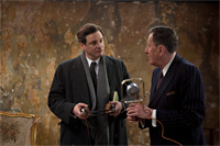 Colin Firth ako princ Albert a Geoffrey Russ ako Lionel Logue v biografickej dráme Kráľova reč (King's Speech, 2010)